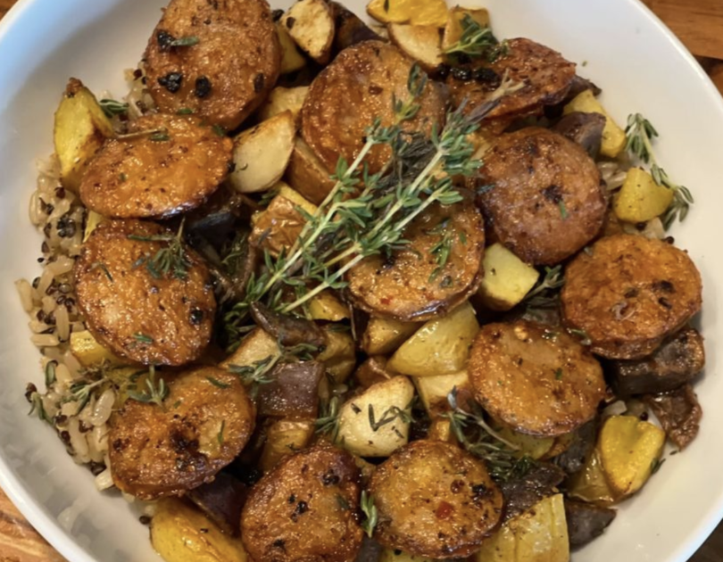 Easy Sausage, Potato and Rice Dinner